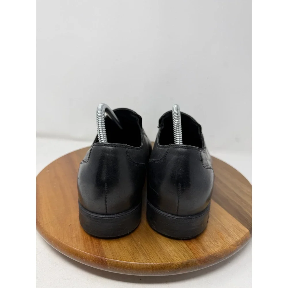 Cole‎ Haan Mens Black Leather Slip On Loafers Square Toe Dress Shoes C09852 9M